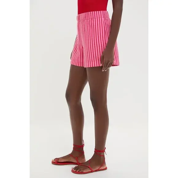 TUCKERNUCK Pink and Red Stripe Pique Wyatt Shorts Size XL NWT